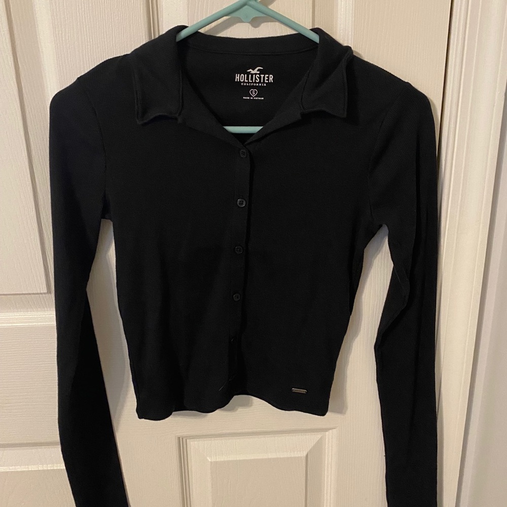 Hollister black long sleeve top